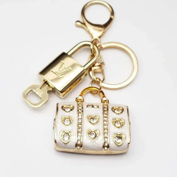 Authentic Louis Vuitton Lock & Key with unbranded Bag Keycharm, - Picture 6 of 6